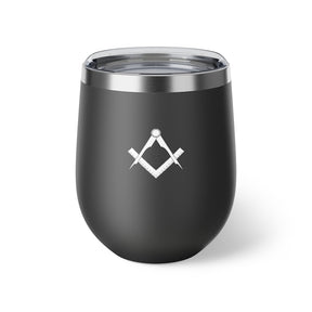 Master Mason Blue Lodge Vacuum Cup - 12oz Square & Compass - Bricks Masons