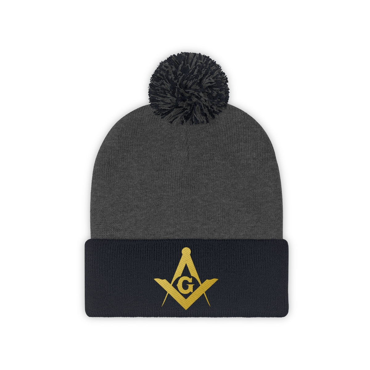 Master Mason Blue Lodge Beanie - Pom Pom in Various Colors - Bricks Masons