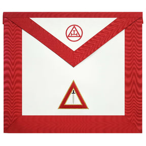 Veil Royal Arch Chapter Apron - Red Machine Embroidery - Bricks Masons