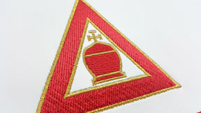 High Priest Royal Arch Chapter Apron - Red Machine Embroidery - Bricks Masons