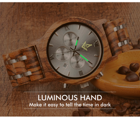 Master Mason Blue Lodge Wristwatch - Various Wood Colors - Bricks Masons