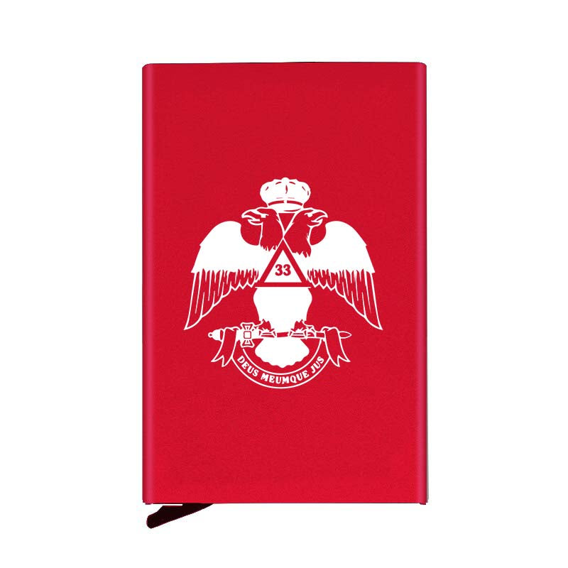 33rd Degree Scottish Rite Credit Card Holder - Wings Down Various Colors - Bricks Masons