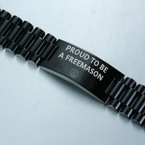 Grand Master Blue Lodge Bracelet - Stainless Steel - Bricks Masons