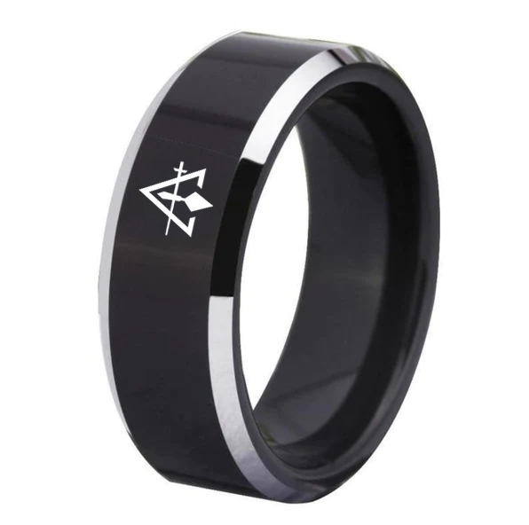 Council  Ring - Black Tungsten - Bricks Masons