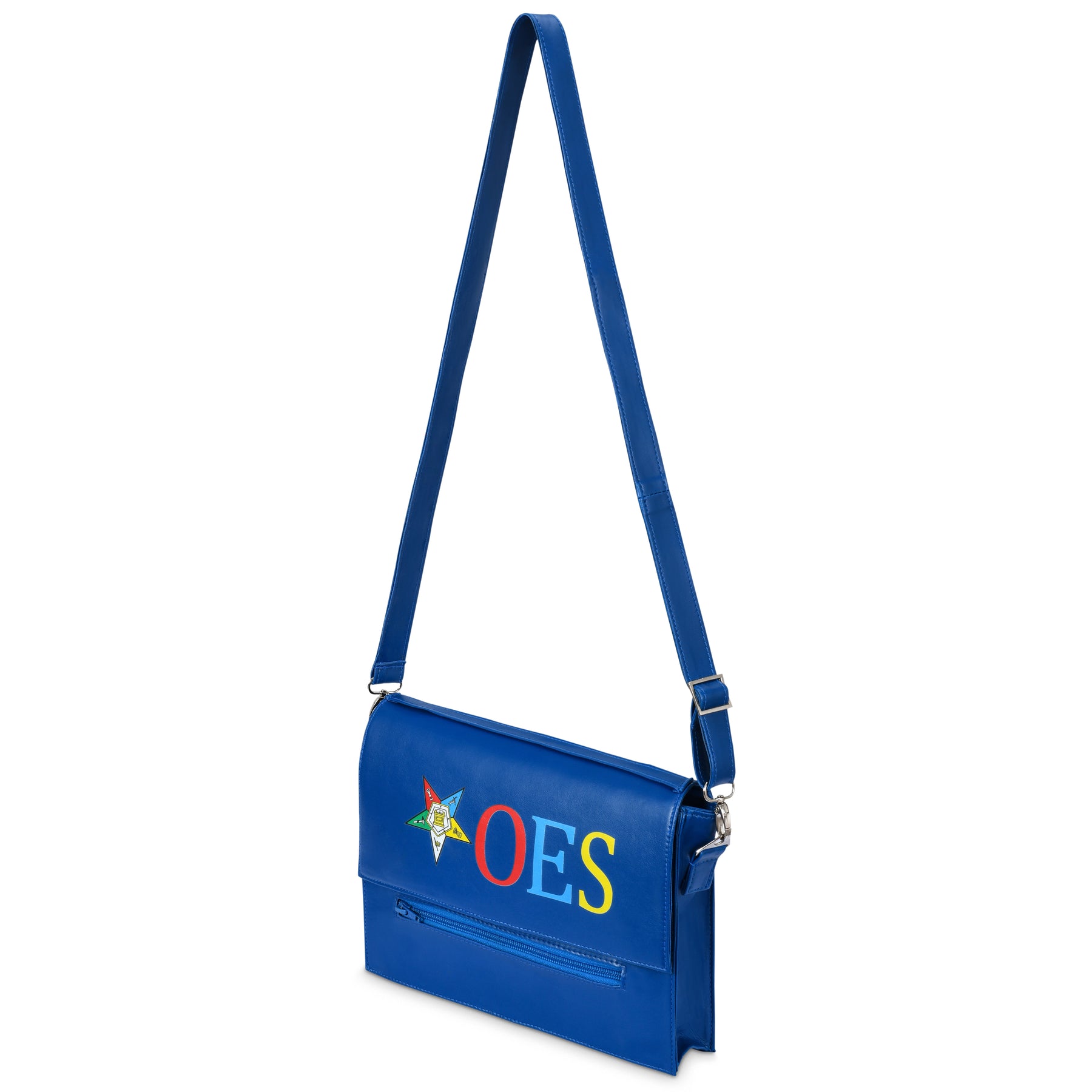 OES Handbag - Blue Leather - Bricks Masons