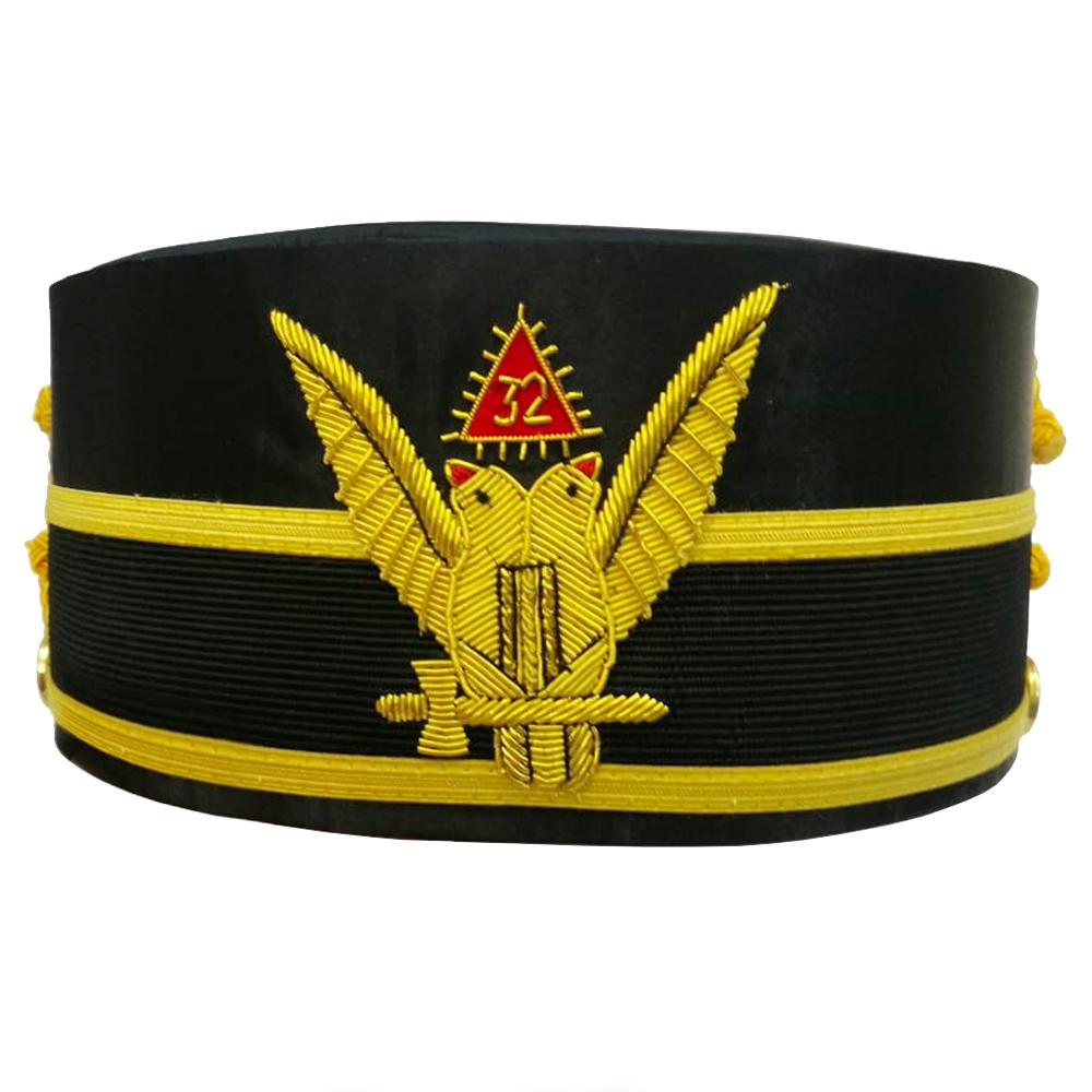 32nd Degree Scottish Rite Crown Cap - Wings UP Double-Head Eagle - Bricks Masons