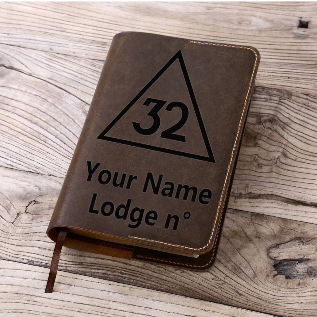 32nd Degree Scottish Rite Book Cover - Leather - Bricks Masons