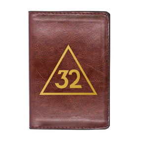 32nd Degree Scottish Rite Wallet - Black & Brown - Bricks Masons
