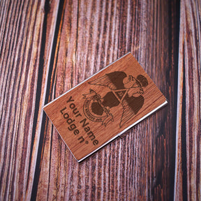 33rd Degree Scottish Rite Business Card Holder - Wings Down RFID Protection - Bricks Masons