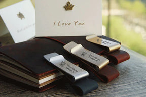 33rd Degree Scottish Rite Pen Holder - Wings Up Leather Brass - Bricks Masons