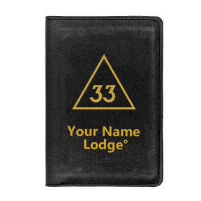 33rd Degree Scottish Rite Wallet - Black & Brown - Bricks Masons