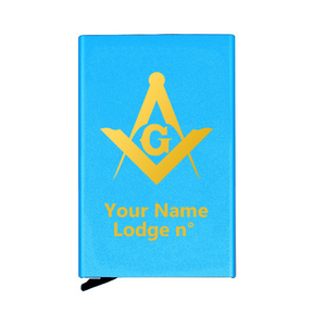 Master Mason Blue Lodge Credit Card Holder - Various Colors - Bricks Masons