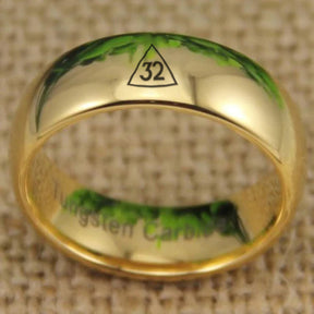 32nd Degree Scottish Rite Ring - Gold Color - Bricks Masons