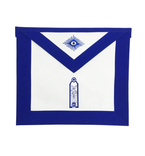 Junior Warden Blue Lodge Officer Apron - Royal Blue - Bricks Masons