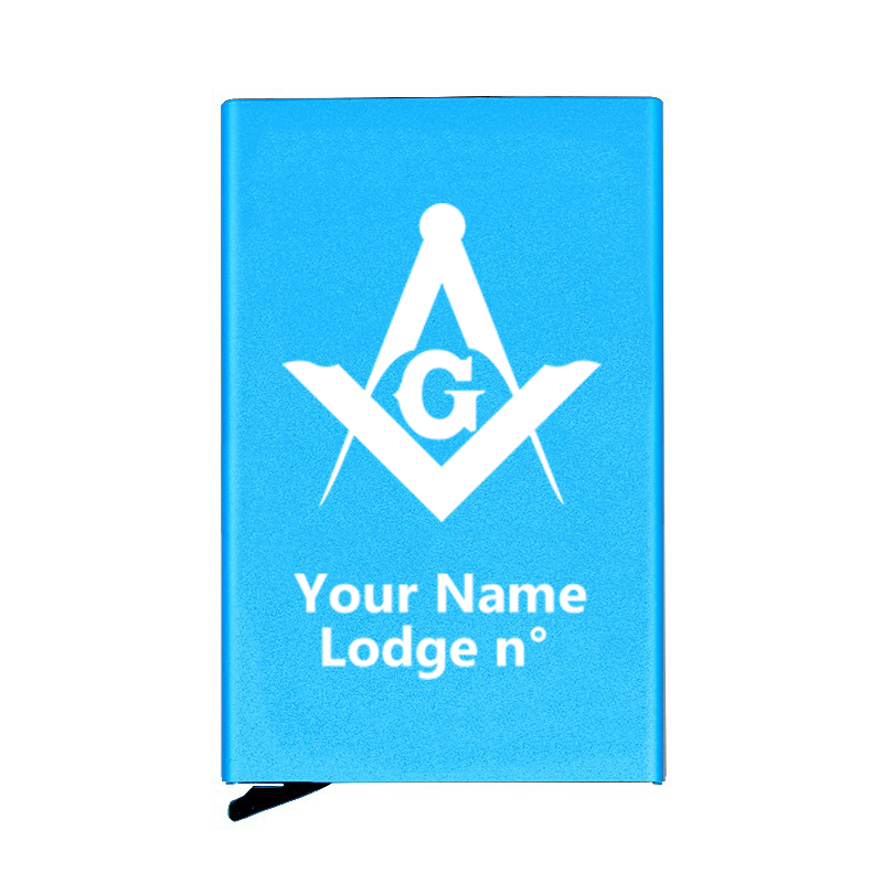 Master Mason Blue Lodge Credit Card Holder - Various Colors - Bricks Masons