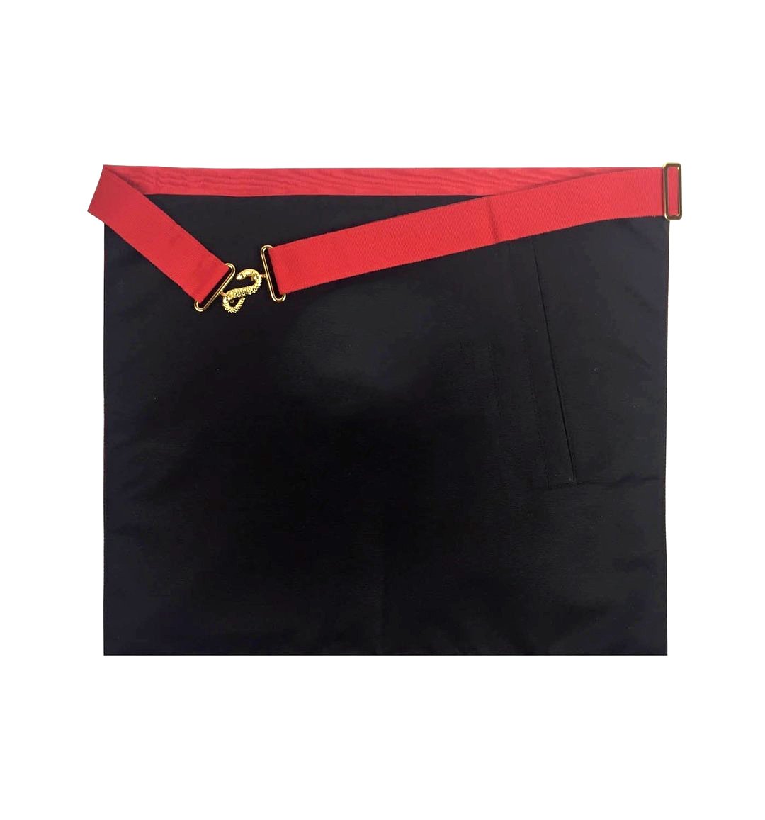 Treasurer Royal Arch Chapter Apron - Red Machine Embroidery - Bricks Masons