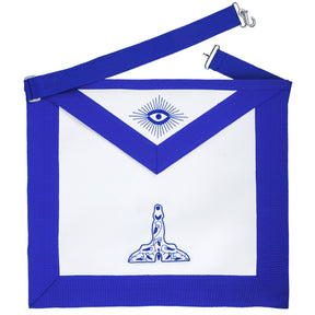 Senior Warden Blue Lodge Officer Apron - Machine Embroidery - Bricks Masons