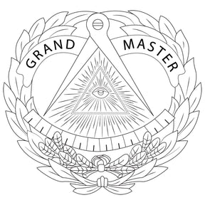 Grand Master Blue Lodge Chess Set - 15.7" (40cm) - Bricks Masons