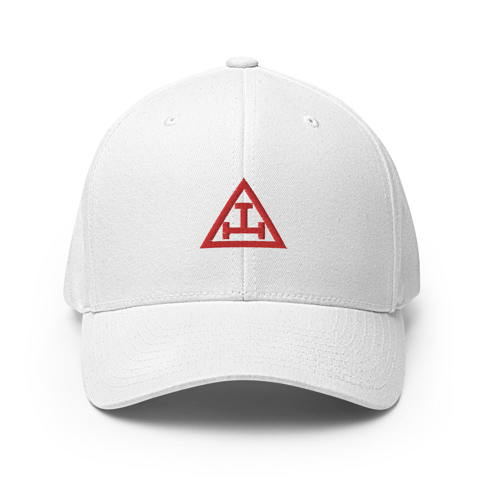 Royal Arch Chapter Baseball Cap - Red Triple Tau Embroidery - Bricks Masons