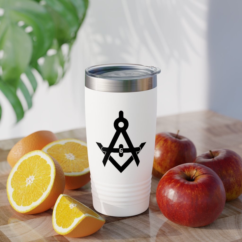 Master Mason Blue Lodge Ringneck Tumbler - Various Colors Square & Compass G - Bricks Masons