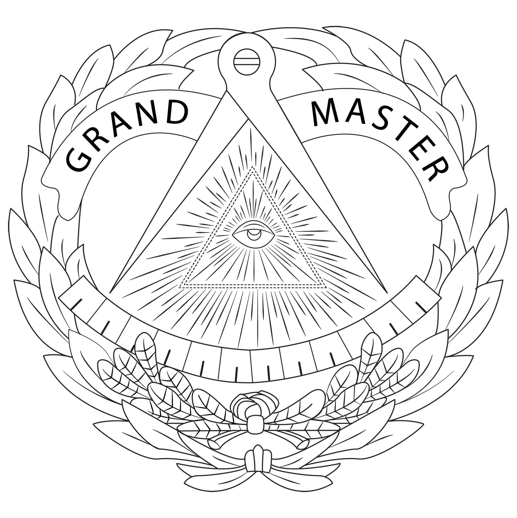 Grand Master Blue Lodge LED Sign - 2 Pieces Plug-in - Bricks Masons