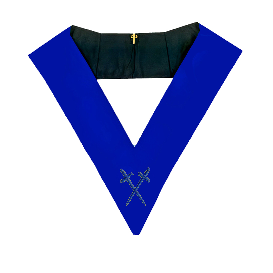 Inside Sentinel Blue Lodge Collar - Royal Blue - Bricks Masons