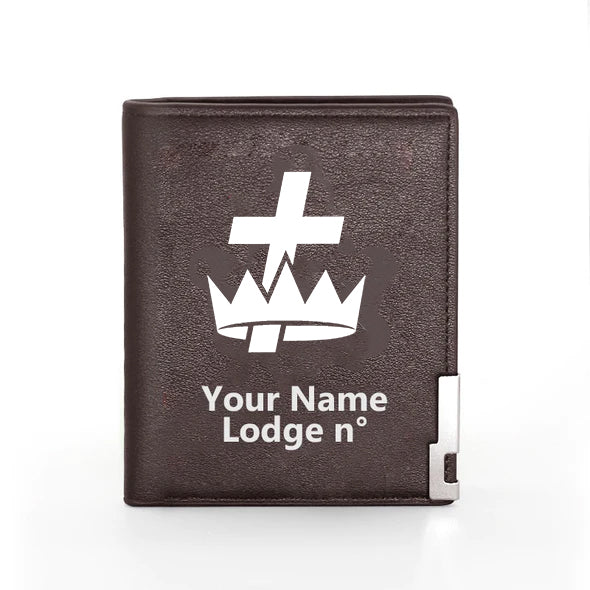 Knights Templar Commandery Wallet - Black & Brown - Bricks Masons