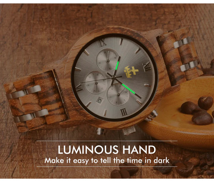 Knights Templar Commandery Wristwatch - Various Wood Colors - Bricks Masons