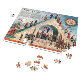 Masonic Puzzle - Jigsaw Structure Of Freemasonry - Bricks Masons