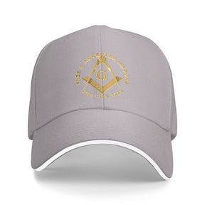 Master Mason Blue Lodge Baseball Cap - AVDI VIDE TACE Free & Accepted Masons [Multiple Colors] - Bricks Masons