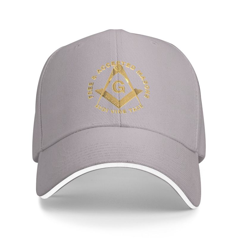 Master Mason Blue Lodge Baseball Cap - AVDI VIDE TACE Free & Accepted Masons [Multiple Colors] - Bricks Masons