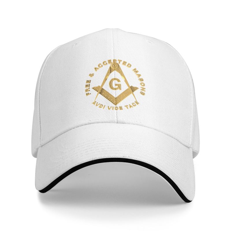 Master Mason Blue Lodge Baseball Cap - AVDI VIDE TACE Free & Accepted Masons [Multiple Colors] - Bricks Masons