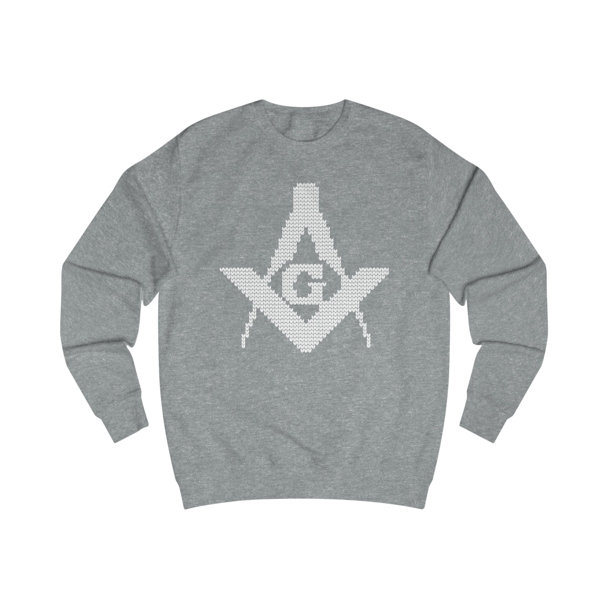 Master Mason Blue Lodge Sweatshirt - Black Christmas Ugly Square and Compass G - Bricks Masons