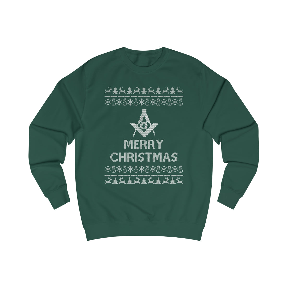Master Mason Blue Lodge Sweatshirt - Ugly Merry Christmas Sweater - Bricks Masons