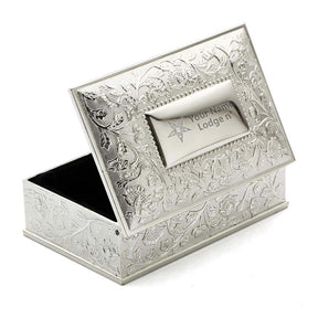 OES Jewelry Box - Black Velvet Lining - Bricks Masons