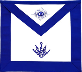 Officers Blue Lodge Officer Apron Set - Blue Ribbon Machine Embroidery (Set of 19) - Bricks Masons