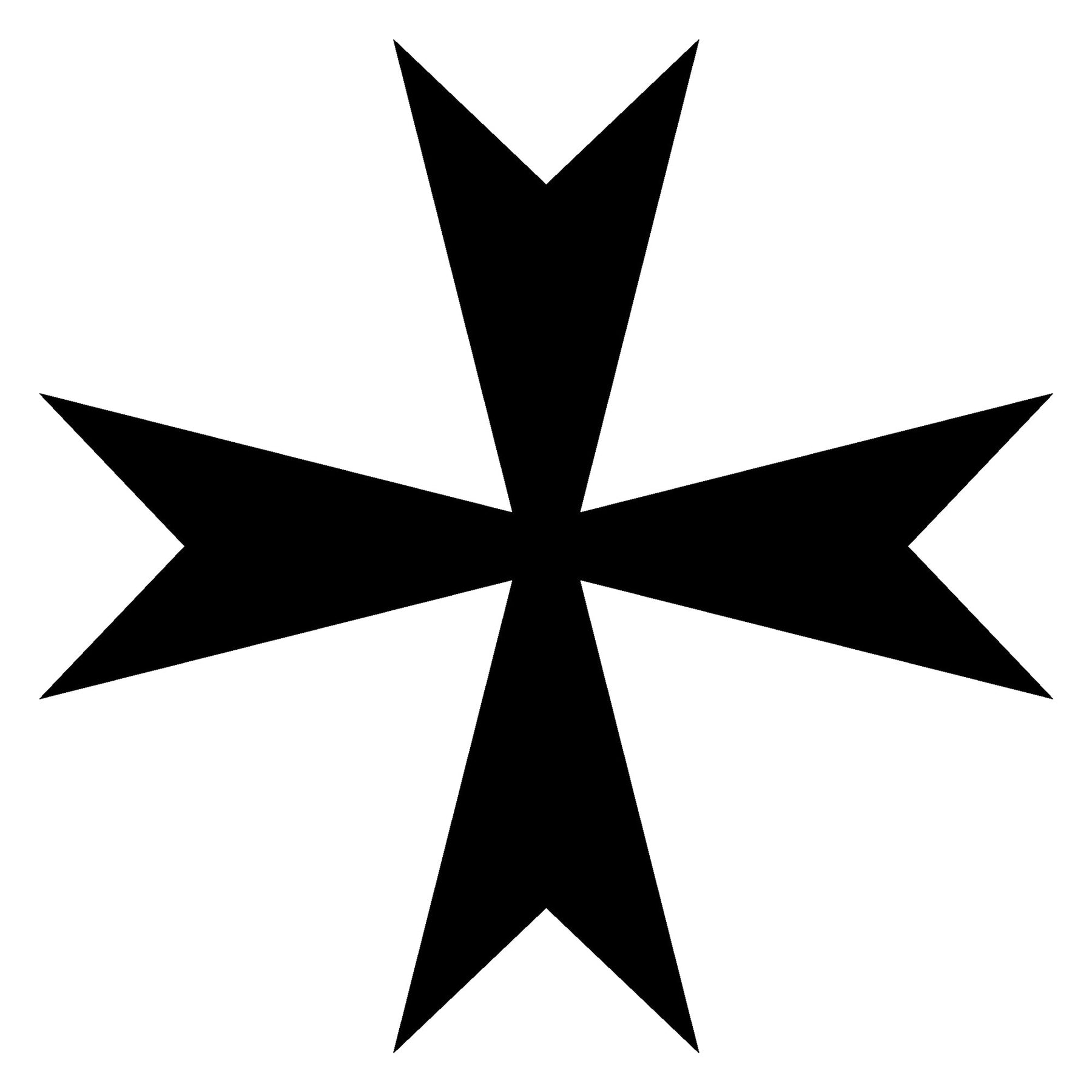 Order of Malta Commandery Ring - Black Blue Tungsten - Bricks Masons