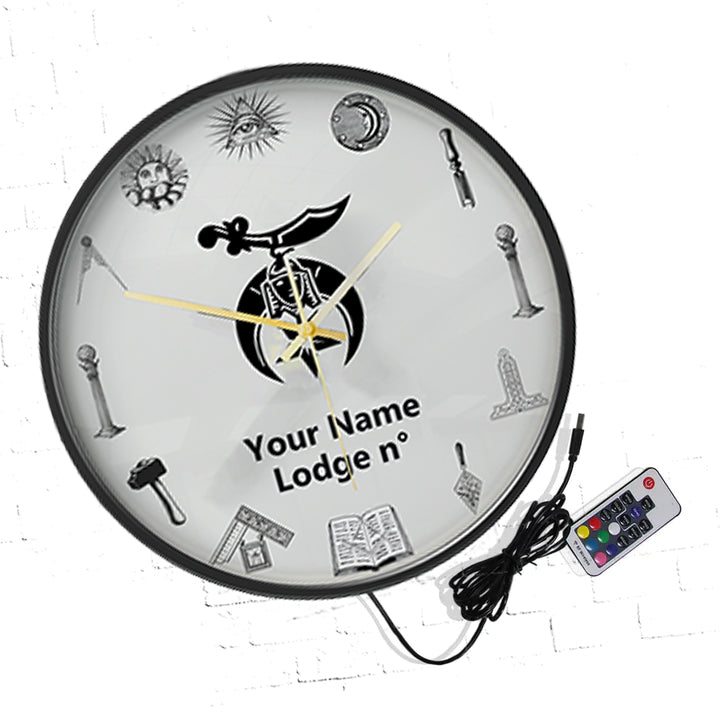 Shriners Clock - Frame with LED - Bricks Masons