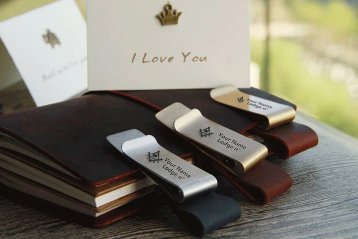 Widows Sons Pen Holder - Leather Brass - Bricks Masons